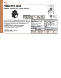 Thumbnail of document Brochure - WVT Vertical Water Meter